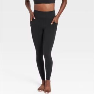 ALL IN MOTION High Waisted Ankle Black Leggings XS
